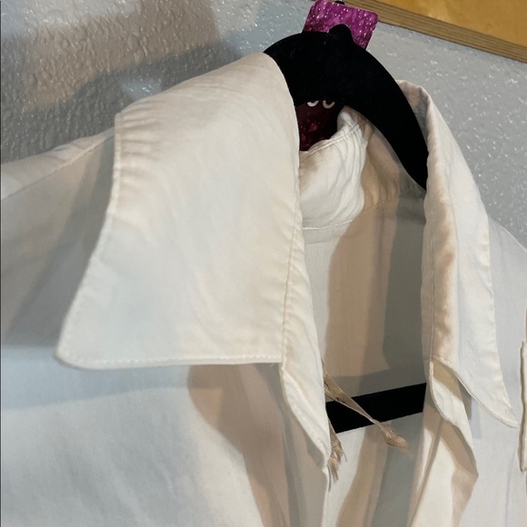 Bailey 44 White Puff Sleeve Button Down Blouse – Collared Fitted Top Size S - Picture 3 of 13